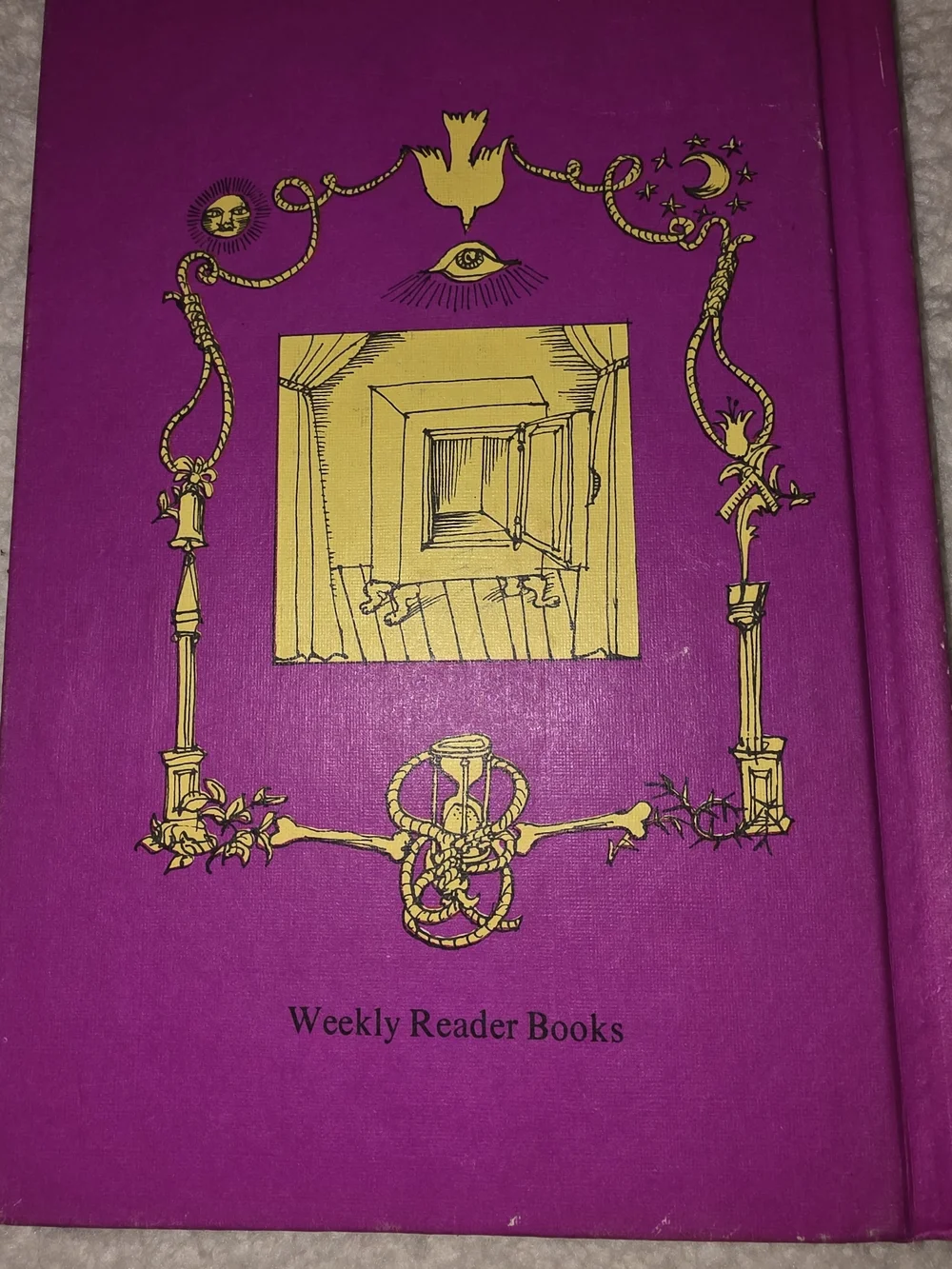 Purple and Yellow 'The Ghost on Saturday Night' Book From 70s